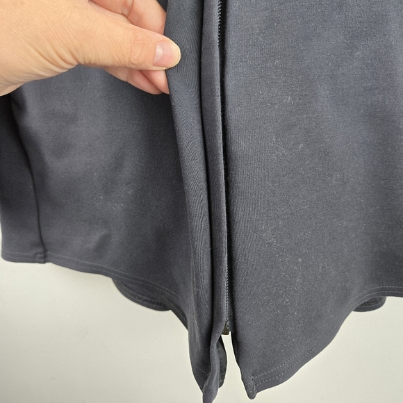 Sympli Stretch Jersey Chic Dark Grey Zip-Up Jacket - Picture 4 of 9